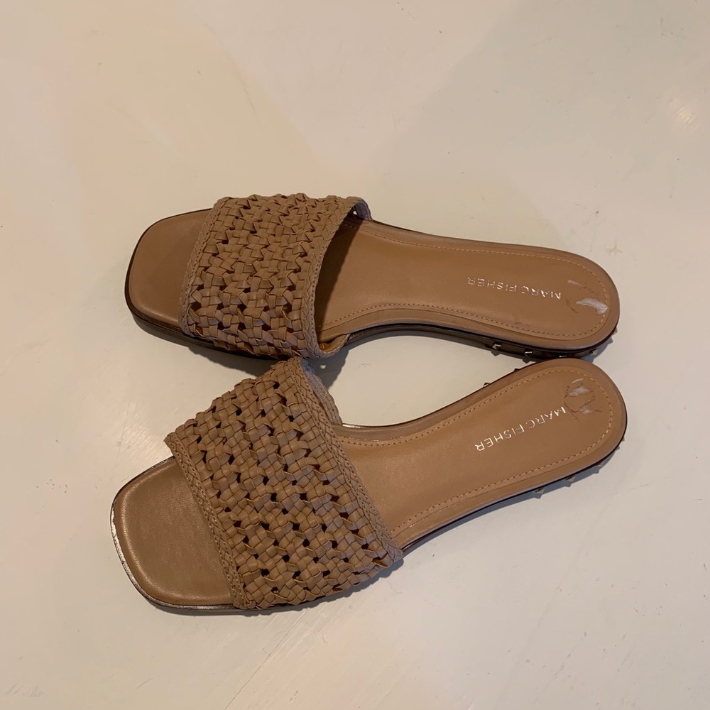Marc Fisher tan slides